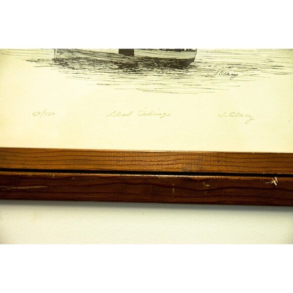 Vtg “GLAD TIDINGS” Ship (The Gospel Ship) Great Lakes Artist J. Clary 59/750 - Picture 2 of 3
